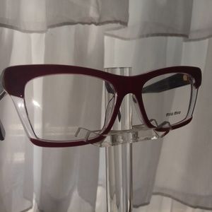 Authentic Miu MIu burgundy frame for glasses